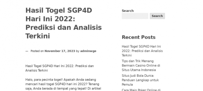 Panduan Lengkap Jenis Taruhan Togel di Indonesia
